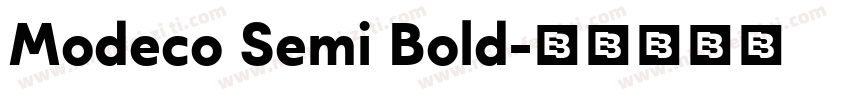 Modeco Semi Bold字体转换